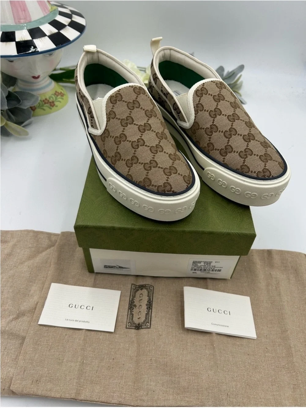 Women’s Gucci tennis 1977 slip on sneakers size 38.5 made in Italy
